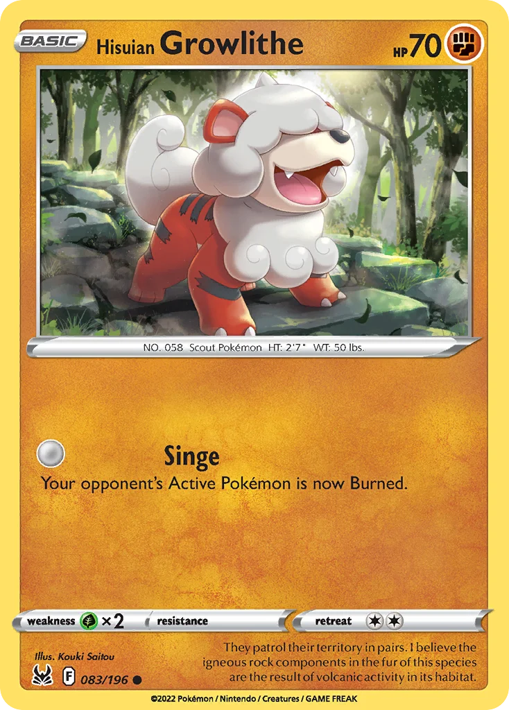 Hisuian Growlithe 083/196 Common