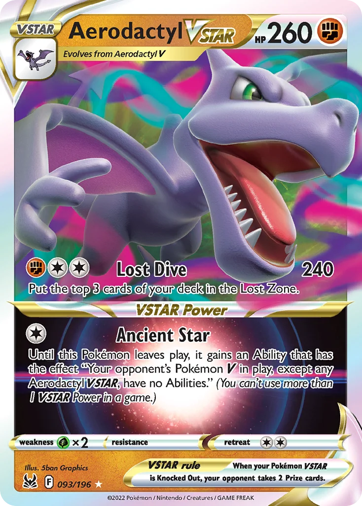 Aerodactyl VSTAR 093/196 Rare holo vstar
