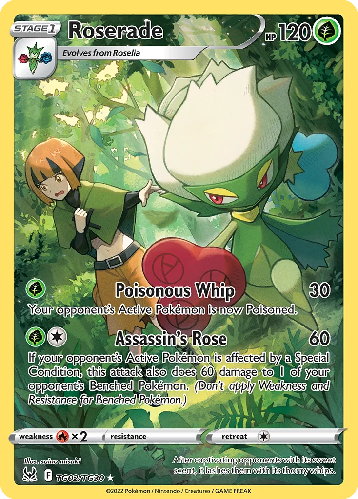 Roserade TG02/TG30 Trainer gallery rare holo