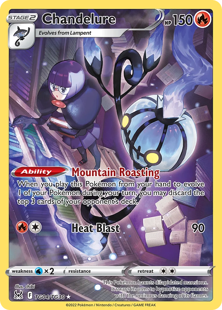 Chandelure TG04/TG30 Trainer gallery rare holo
