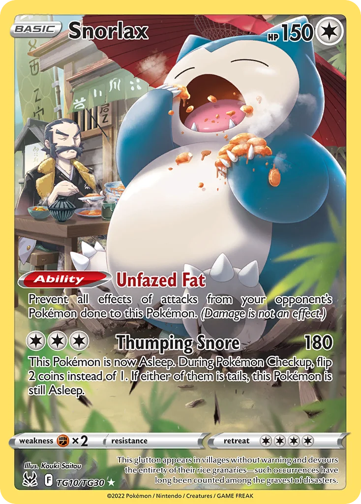 Snorlax TG10/TG30 Trainer gallery rare holo