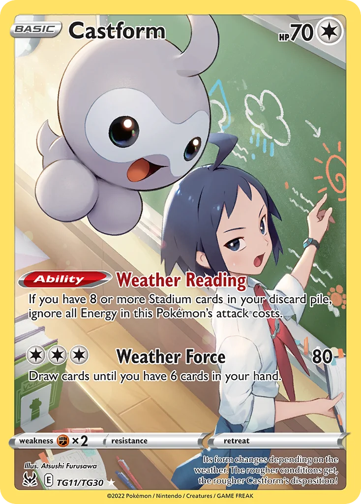 Castform TG11/TG30 Trainer gallery rare holo