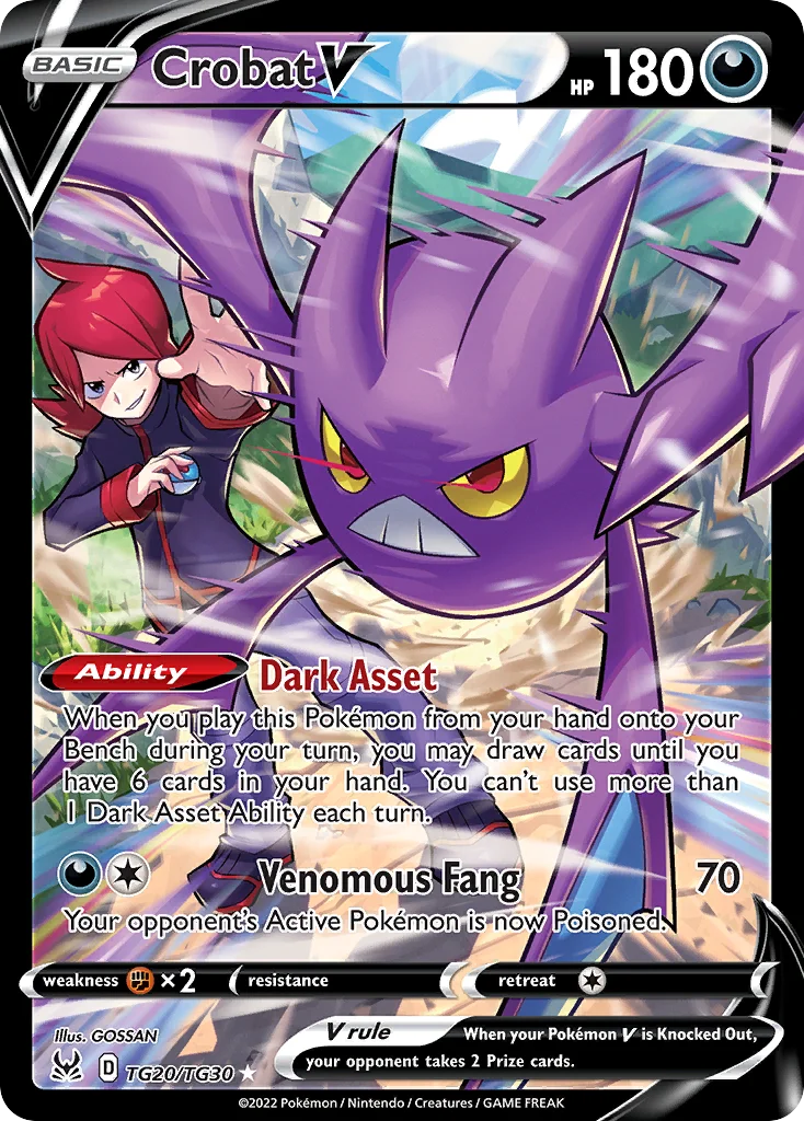 Crobat V TG20/TG30 Rare holo v