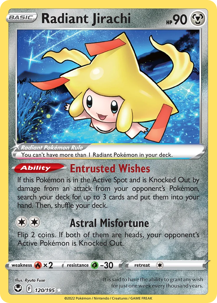 Radiant Jirachi 120/195 Radiant rare