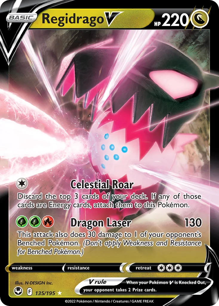 swsh12-135 Regidrago V 135/195 Rare holo v