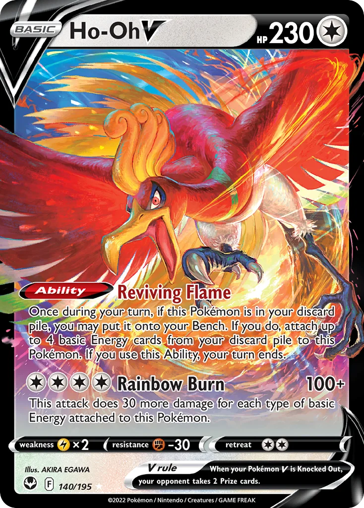 swsh12-140 Ho-Oh V 140/195 Rare holo v