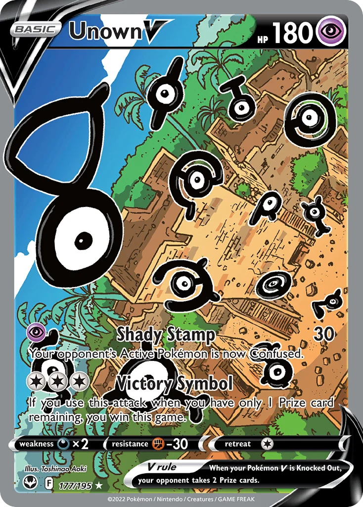 Unown V 177/195 Rare ultra