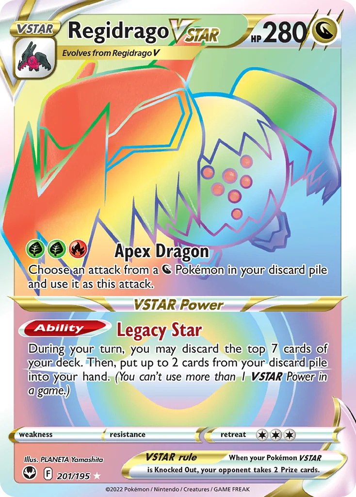 Regidrago VSTAR 201/195 Rare rainbow