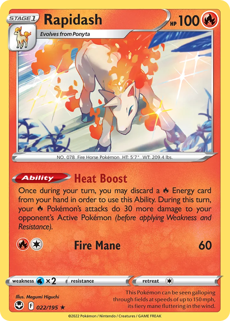 Rapidash 022/195 Rare holo