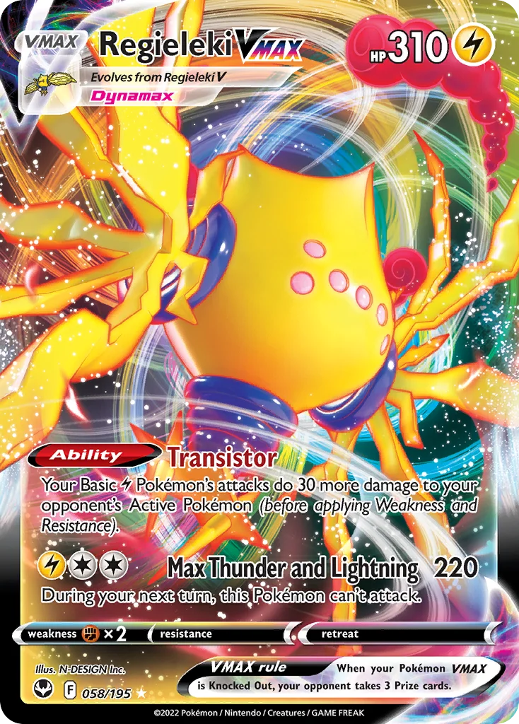 Regieleki VMAX 058/195 Rare holo vmax