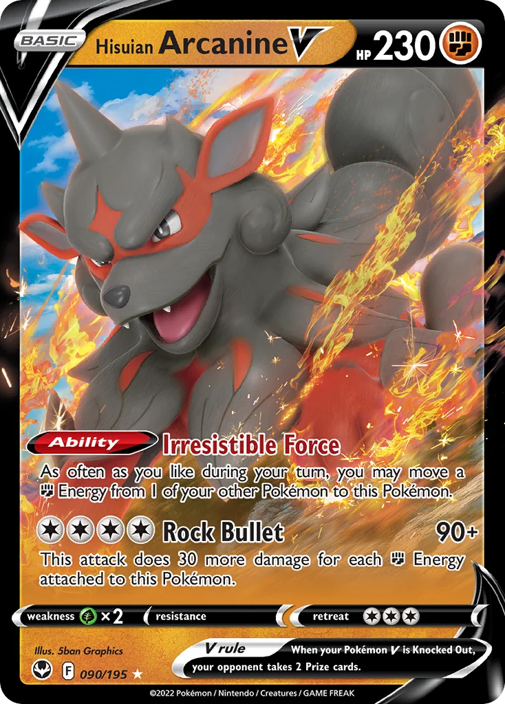 Hisuian Arcanine V 090/195 Rare holo v