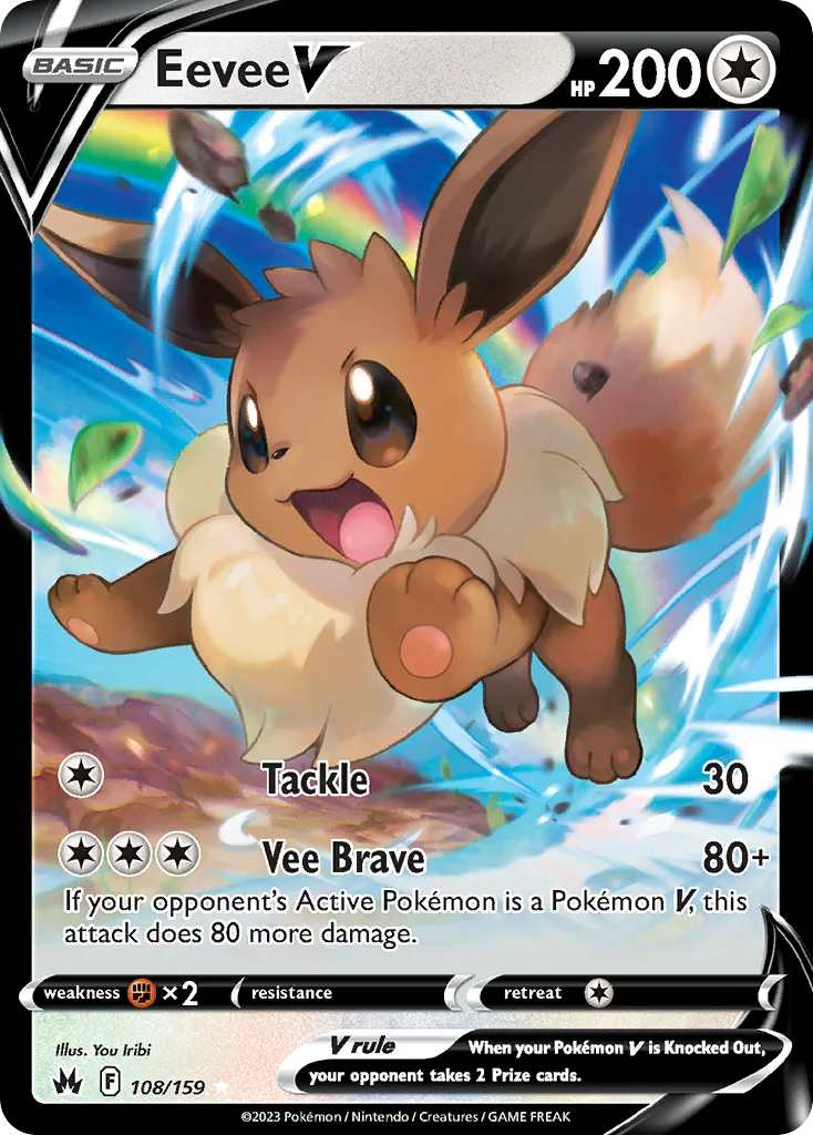 Eevee V 108/159 Rare holo v