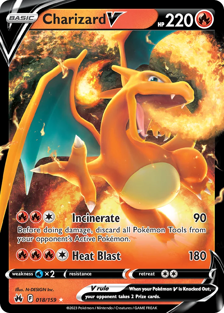 Charizard V 018/159 Rare holo v