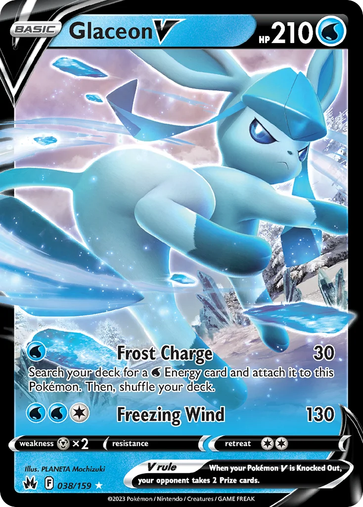 swsh12pt5-38 Glaceon V 038/159 Rare holo v