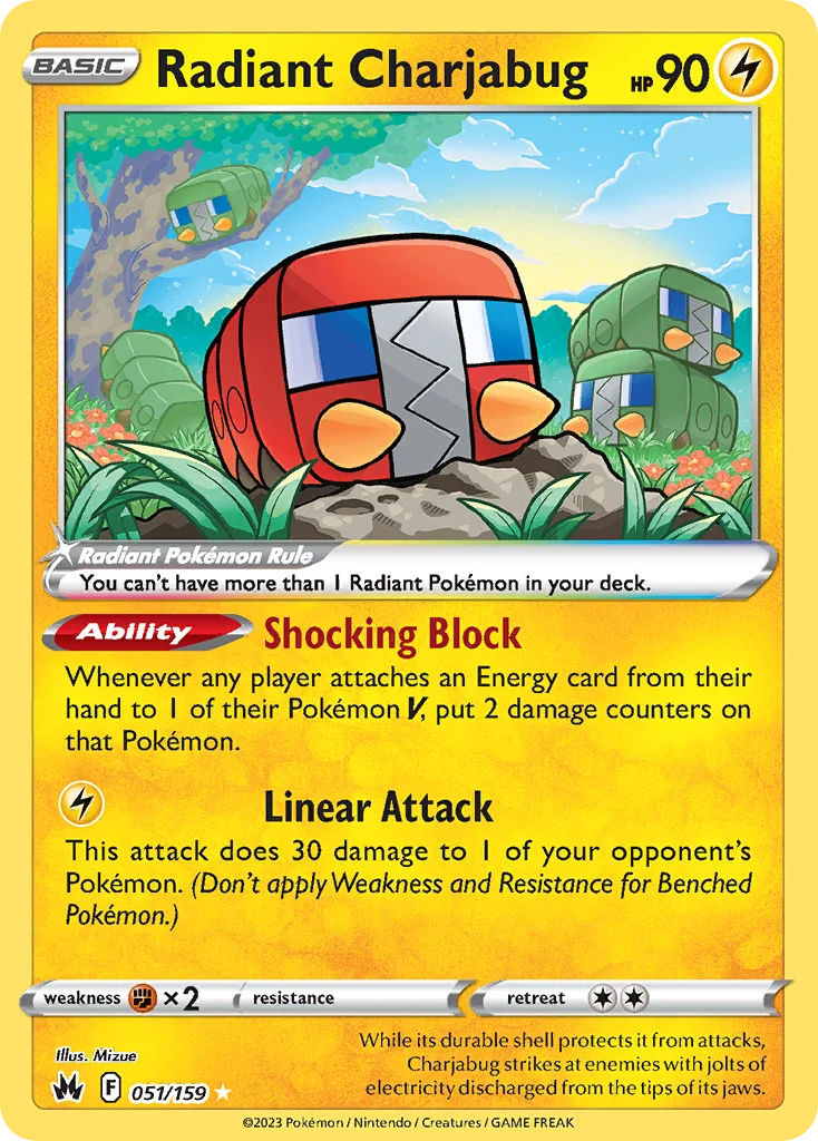 Radiant Charjabug 051/159 Radiant rare