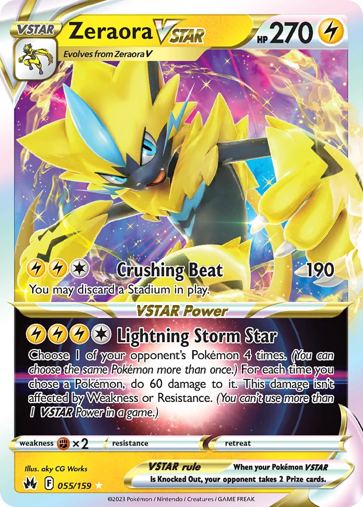 Zeraora VSTAR 055/159 Rare holo vstar
