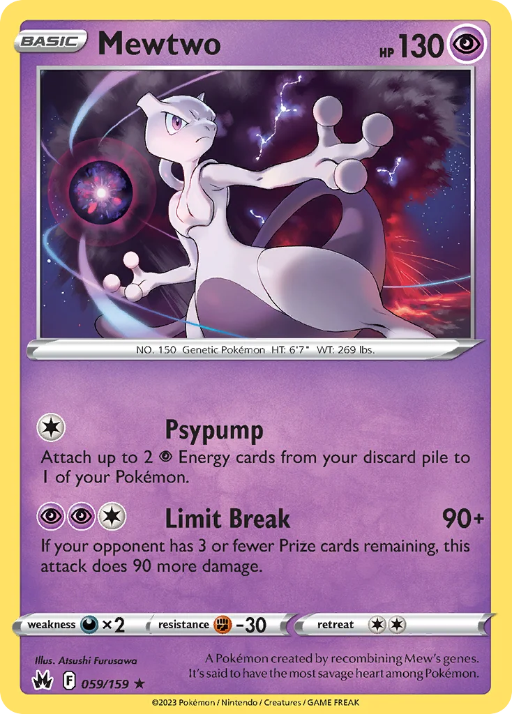 Mewtwo 059/159 Rare holo