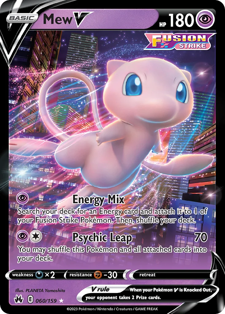 Mew V 060/159 Rare holo v