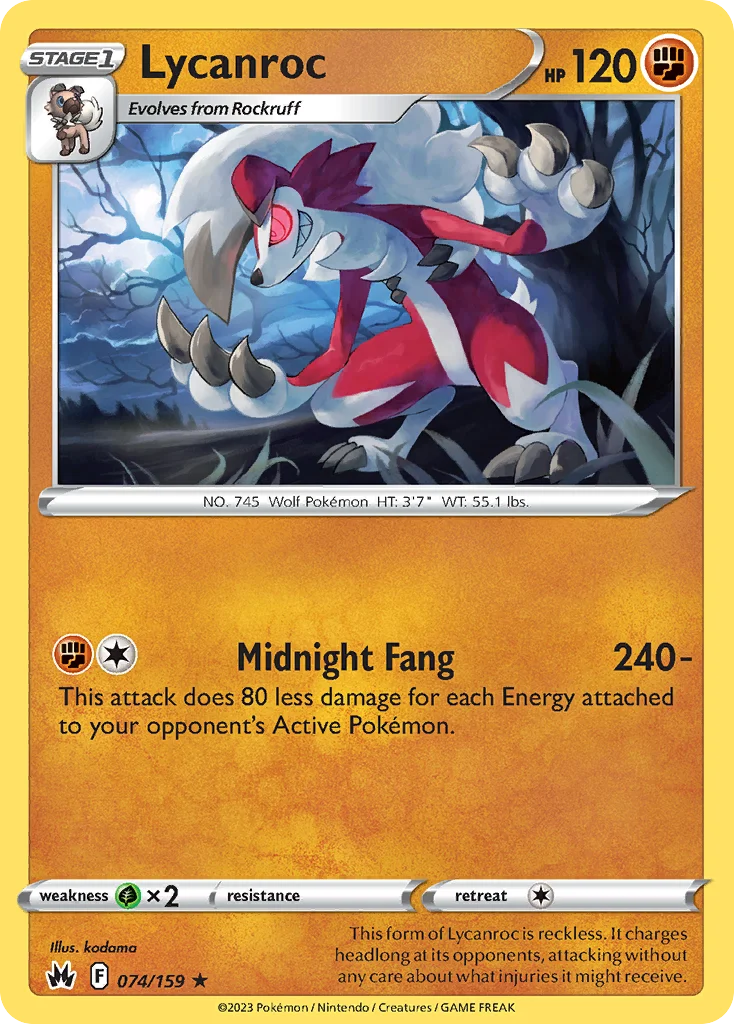 Lycanroc 074/159 Rare