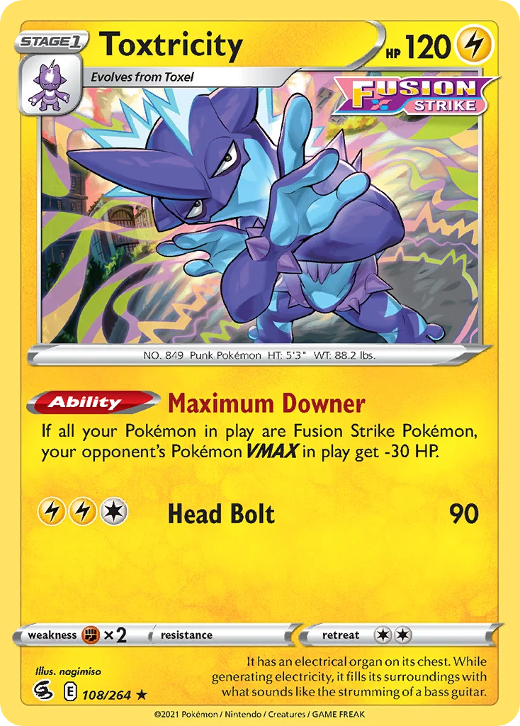 Toxtricity 108/264 Rare holo