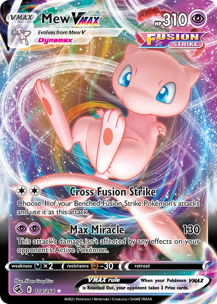 Mew VMAX 114/264 Rare holo vmax