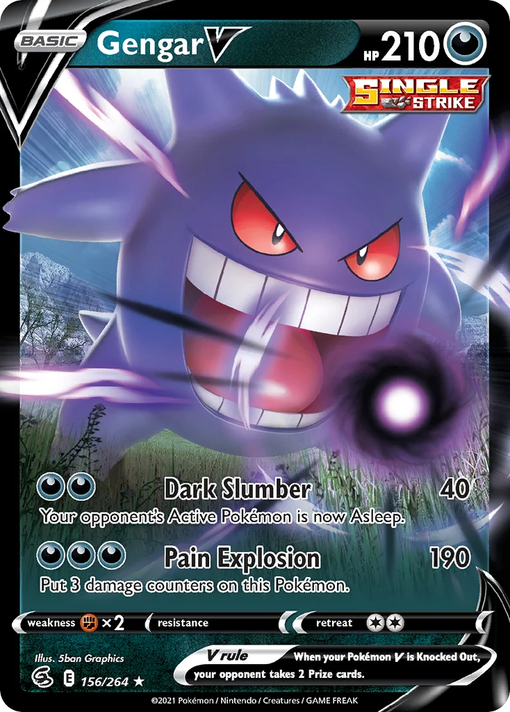 swsh8-156 Gengar V 156/264 Rare holo v