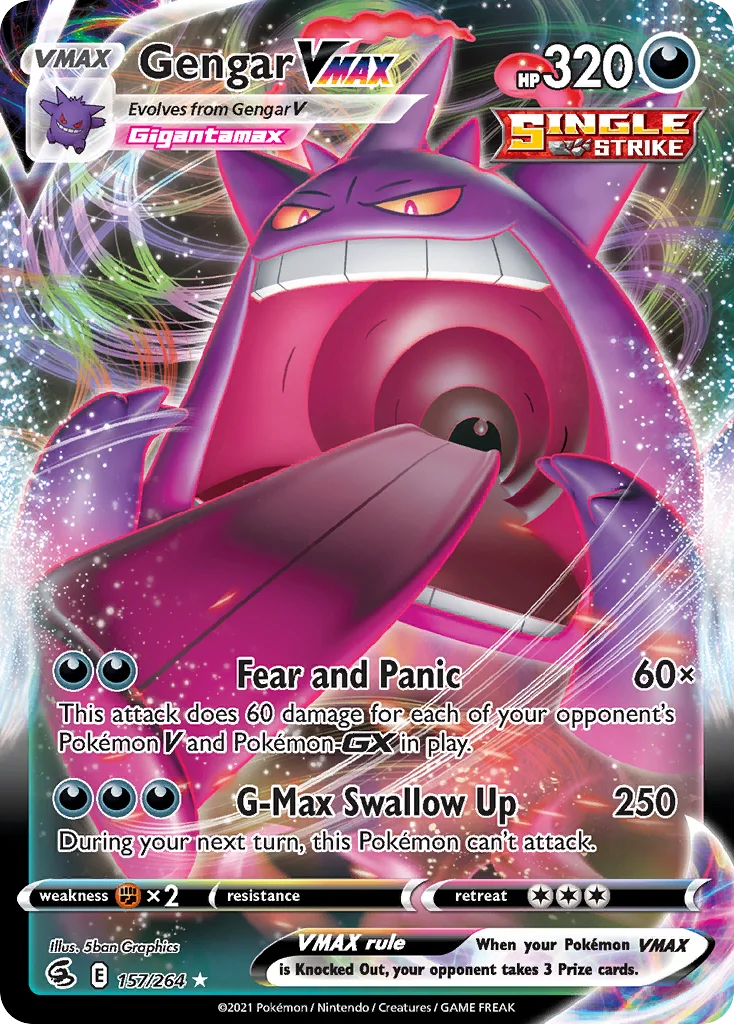 swsh8-157 Gengar VMAX 157/264 Rare holo vmax