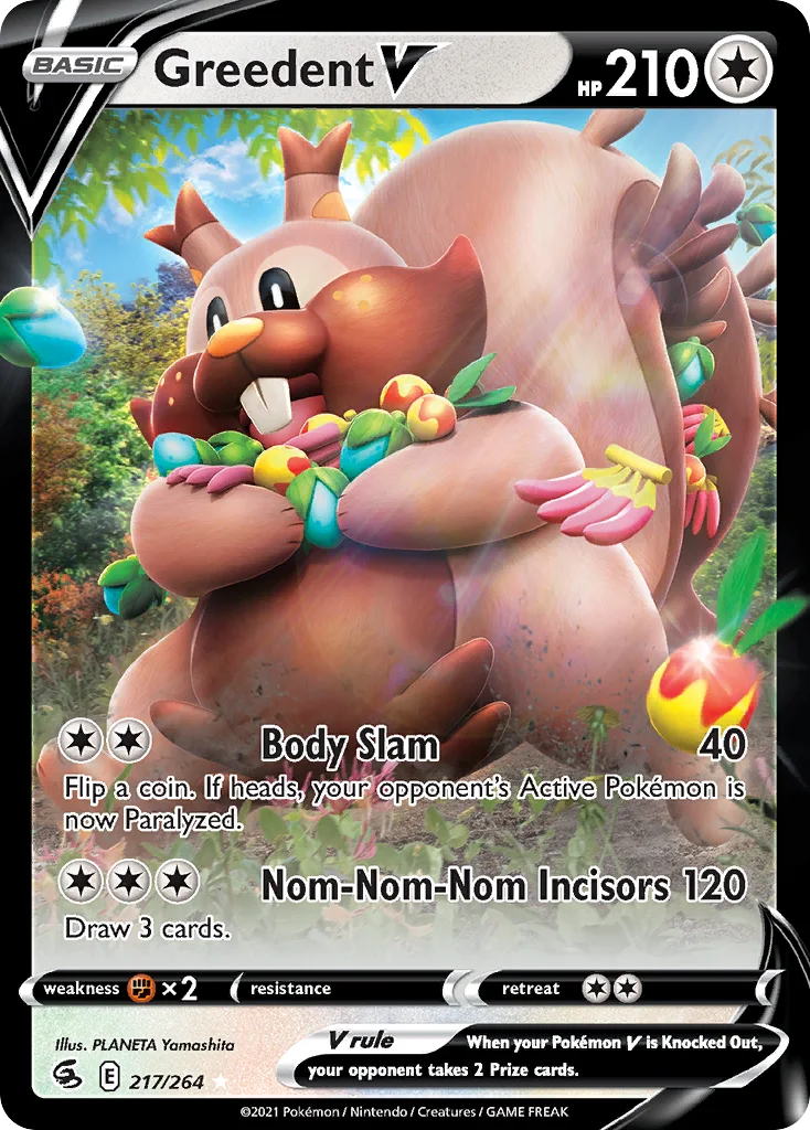 Greedent V 217/264 Rare holo v
