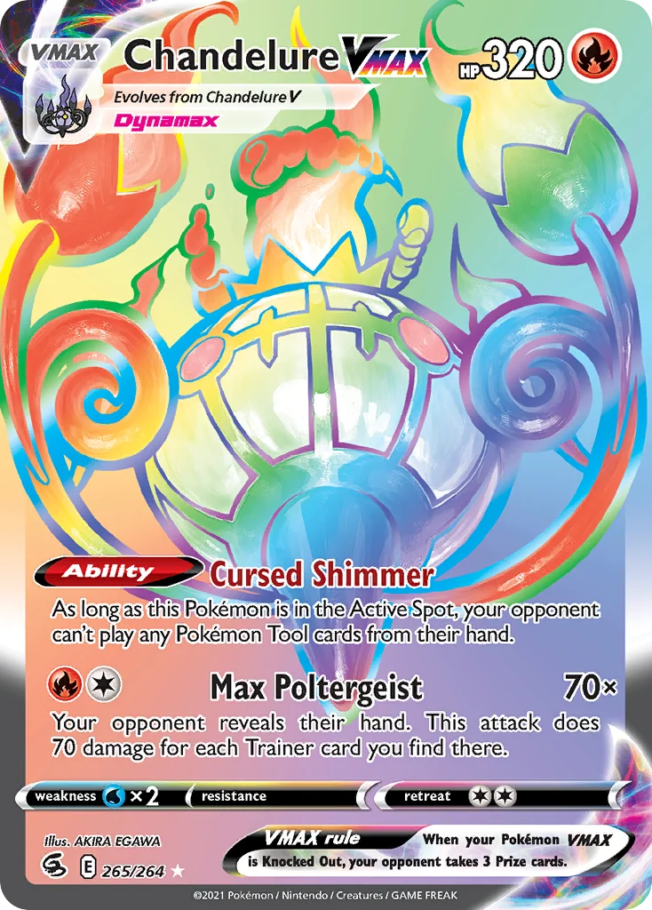 Chandelure VMAX 265/264 Rare rainbow