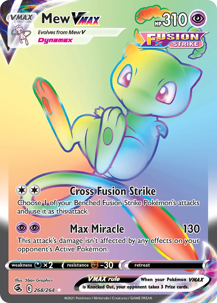 Mew VMAX 268/264 Rare rainbow