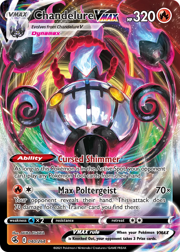 Chandelure VMAX 040/264 Rare holo vmax