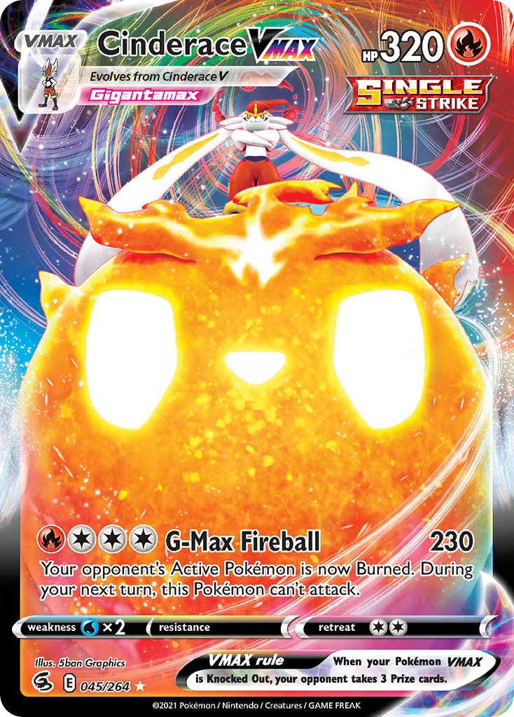 Cinderace VMAX 045/264 Rare holo vmax