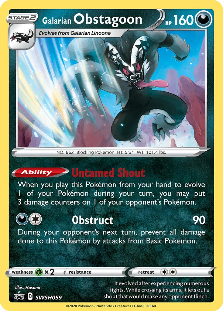 Galarian Obstagoon SWSH059/SWSH Promo