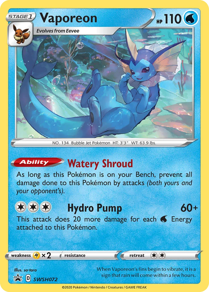 Vaporeon SWSH072 SWSH Promo
