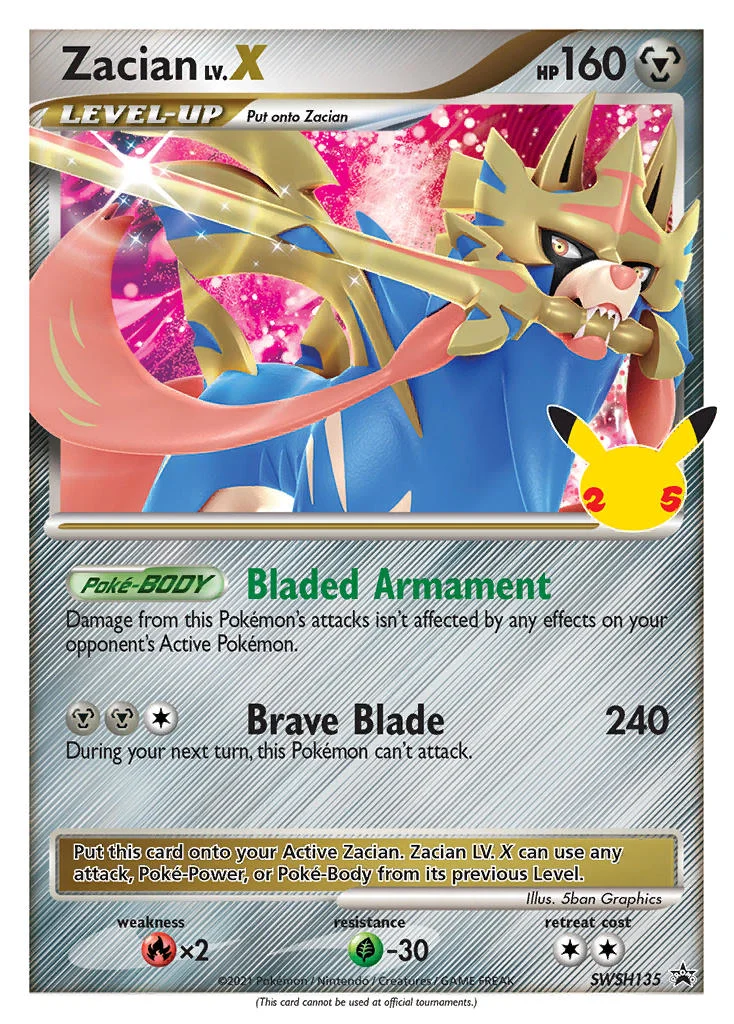 Zacian LV.X SWSH135/SWSH Promo