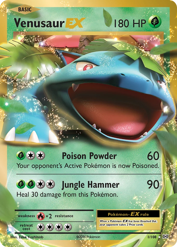 Venusaur-EX 001/108 Rare holo ex