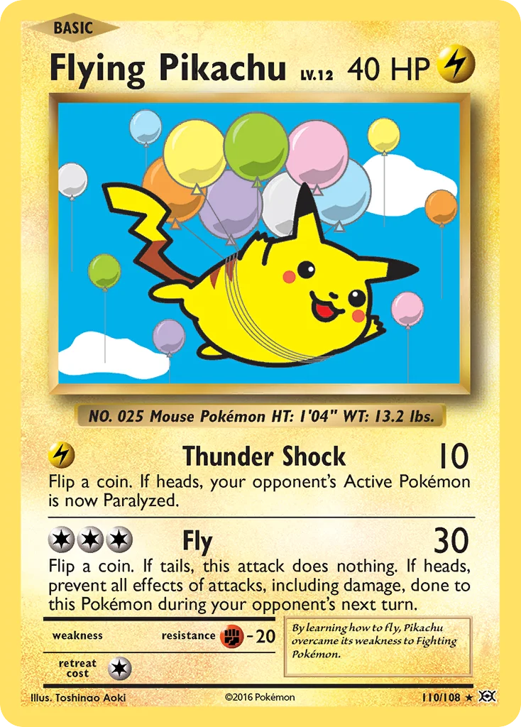 Flying Pikachu 110/108 Rare secret