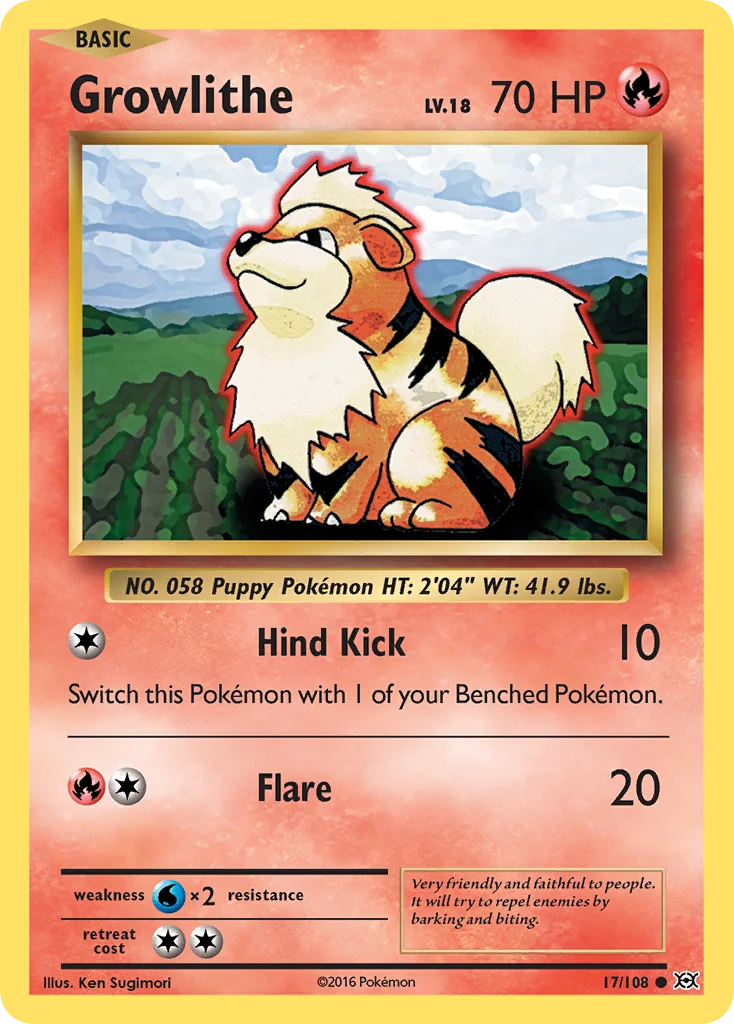 Growlithe 017/108 Common