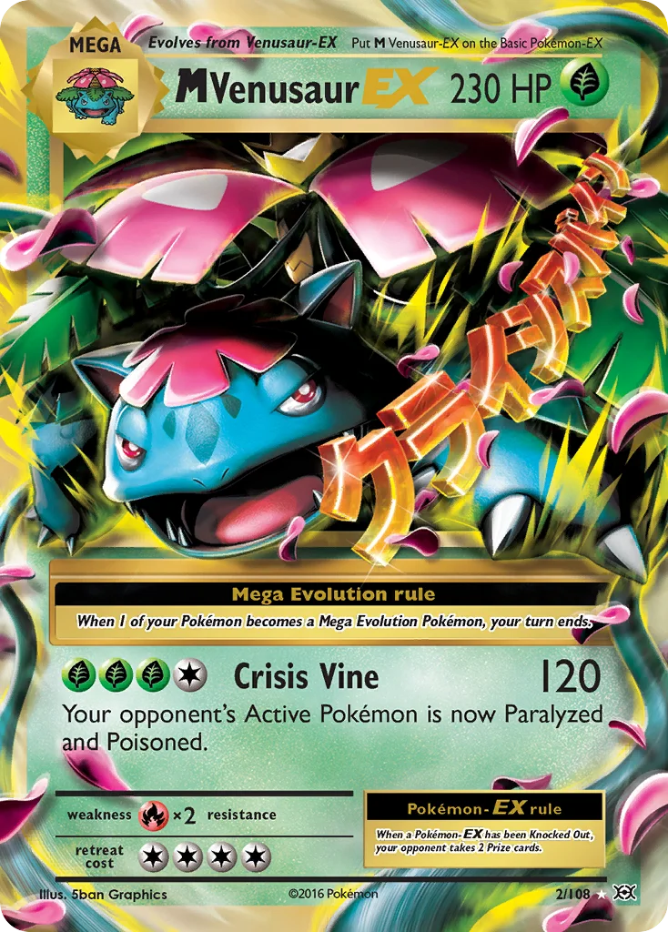M Venusaur-EX 002/108 Rare holo ex