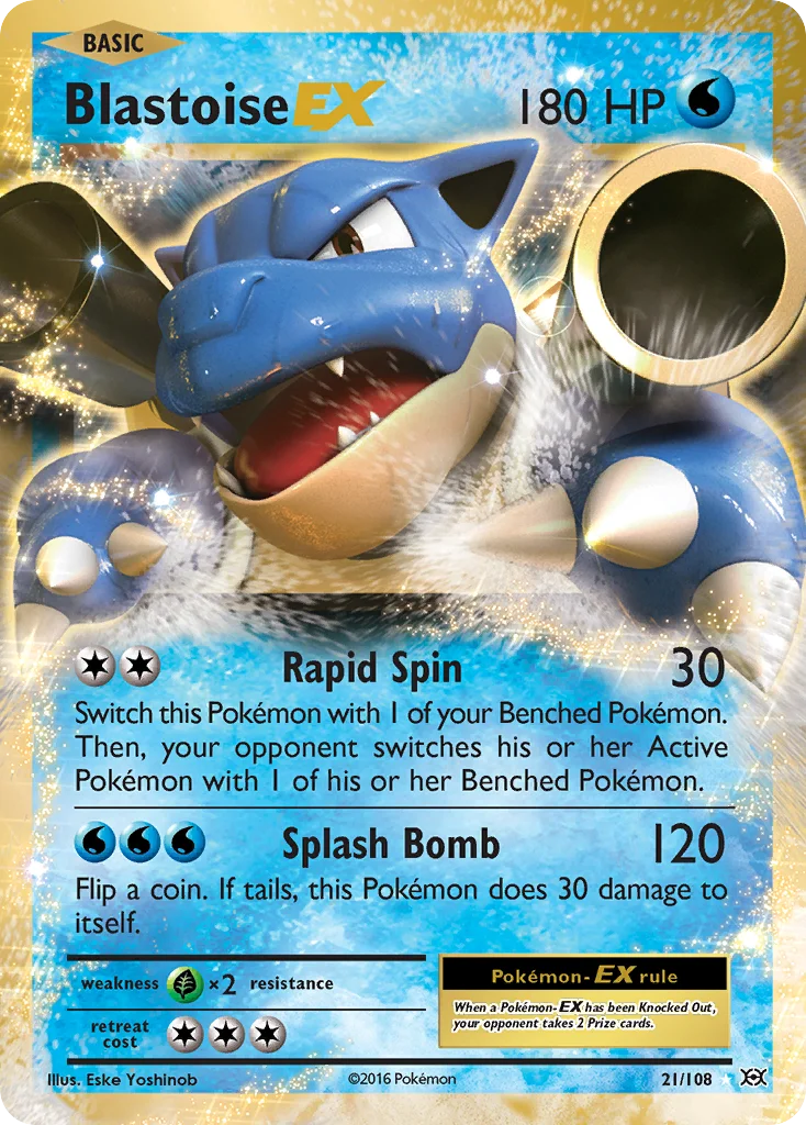 Blastoise-EX 021/108 Rare holo ex