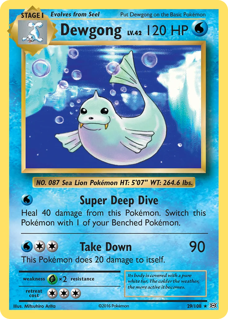 Dewgong 029/108 Rare