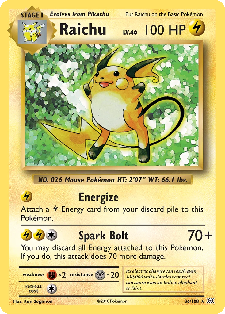 Raichu 036/108 Rare holo