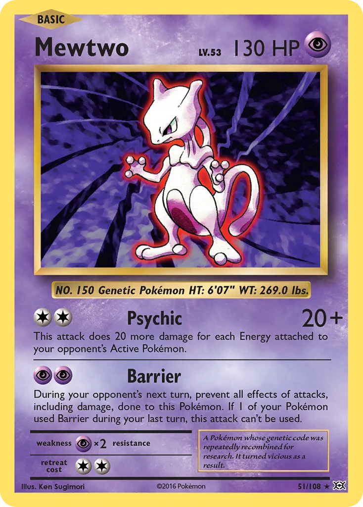 Mewtwo 051/108 Rare