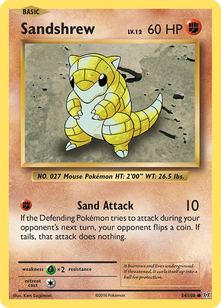 Sandshrew 054/108 Common