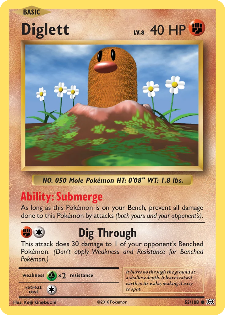 Diglett 055/108 Common