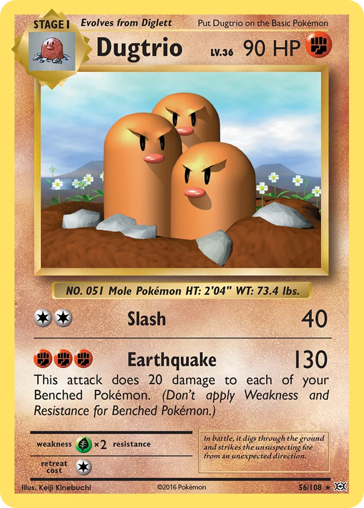 Dugtrio 056/108 Rare