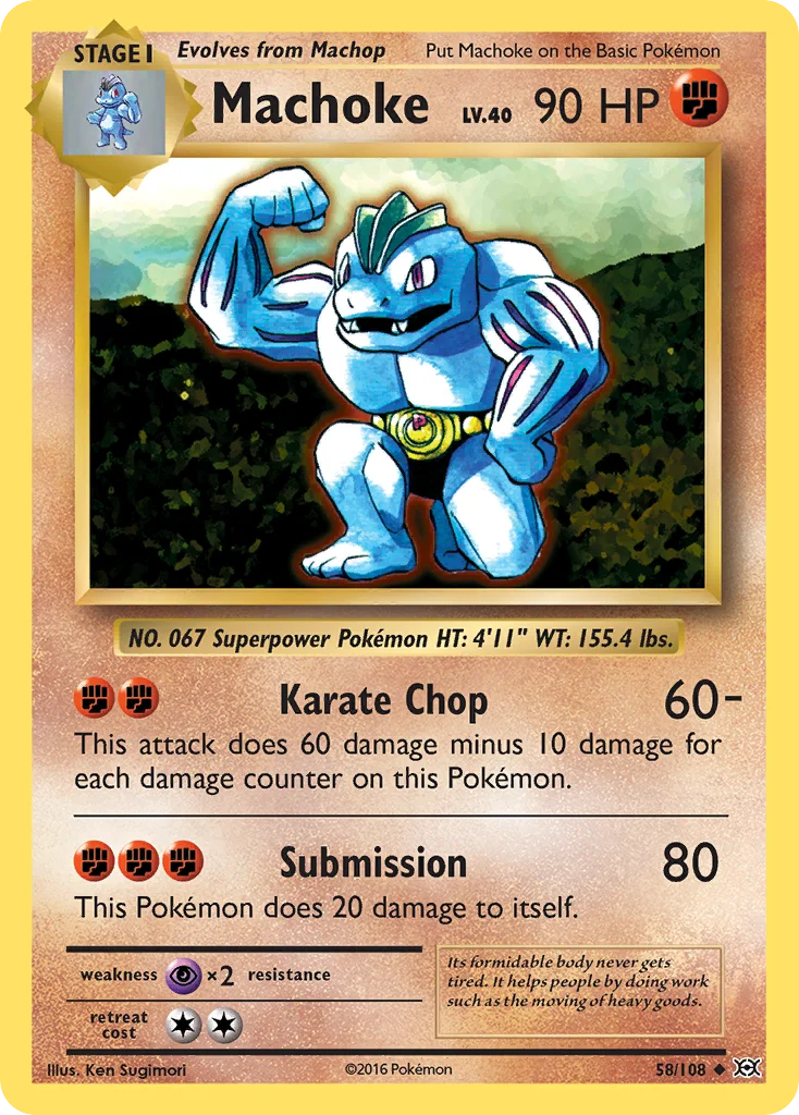 Machoke 058/108 Uncommon