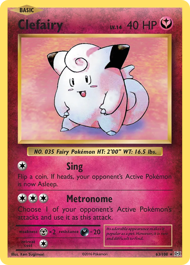Clefairy 063/108 Rare holo