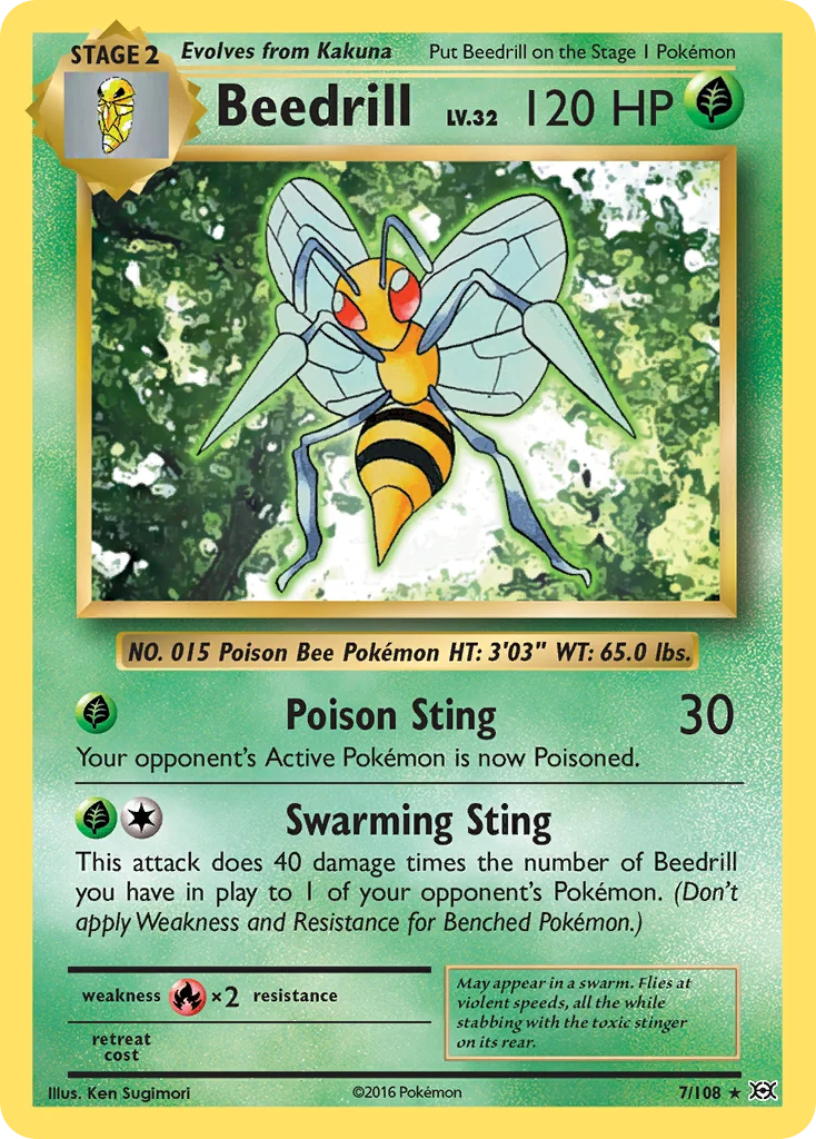 Beedrill 007/108 Rare