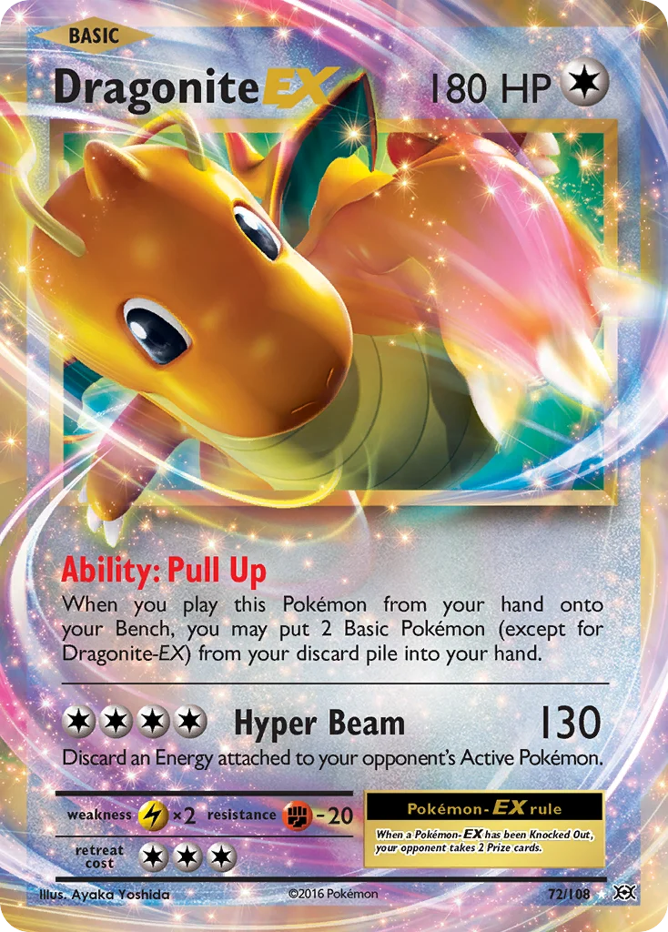 Dragonite-EX 072/108 Rare holo ex
